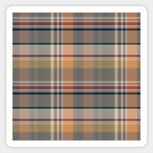 Autumn Aesthetic Iona 1 Hand Drawn Textured Plaid Pattern Sticker